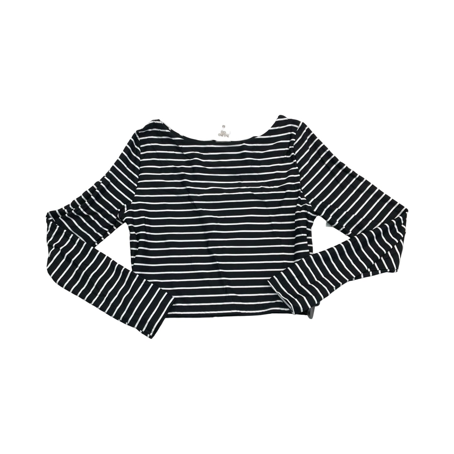 Athletic Top Ls Crewneck By Calia In Black & White, Size:M
