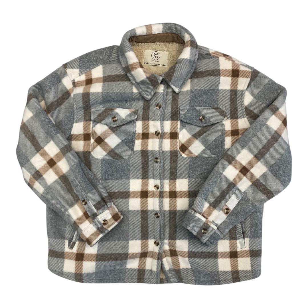 Jacket Other By Sage In Plaid Pattern, Size:Xxl