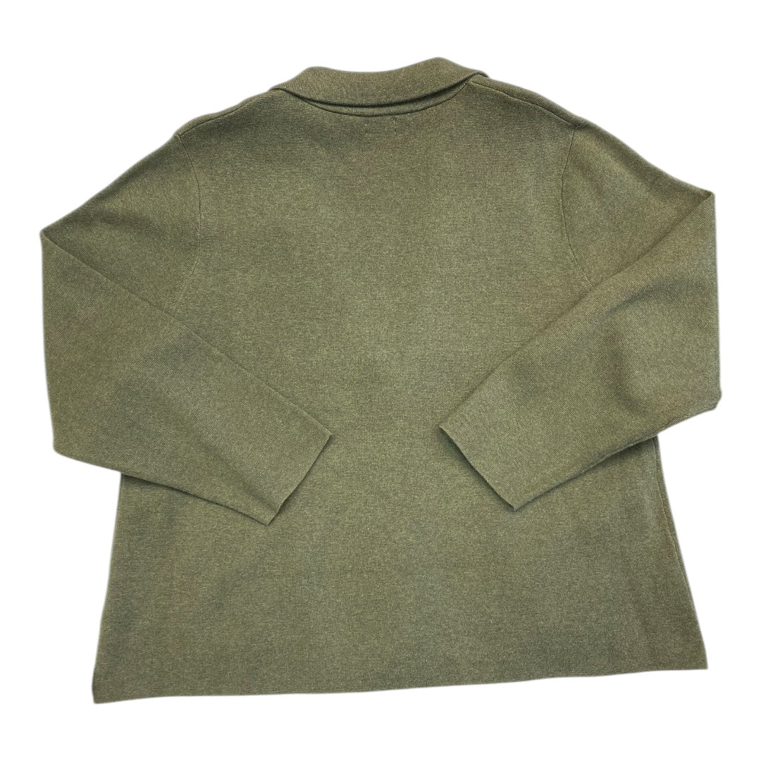 Sweater Cardigan By J. Crew In Green, Size:3X