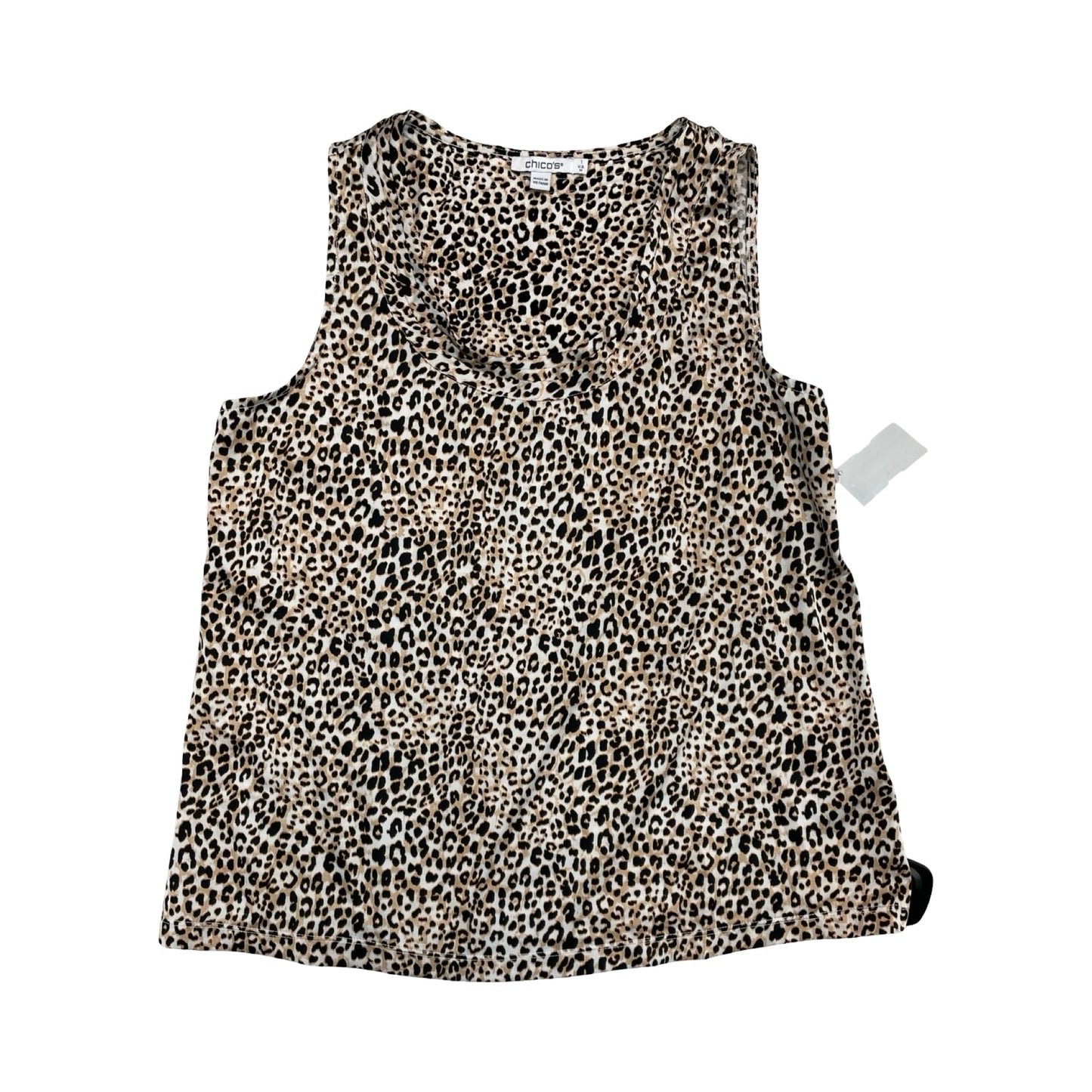 Top Sleeveless By Chicos In Tan, Size:M