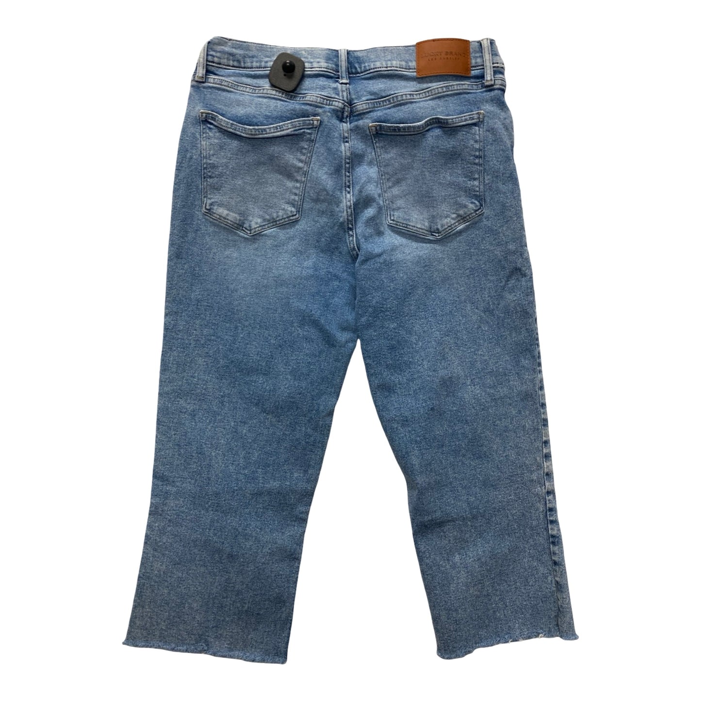 Jeans Cropped By Lucky Brand In Blue Denim, Size:14