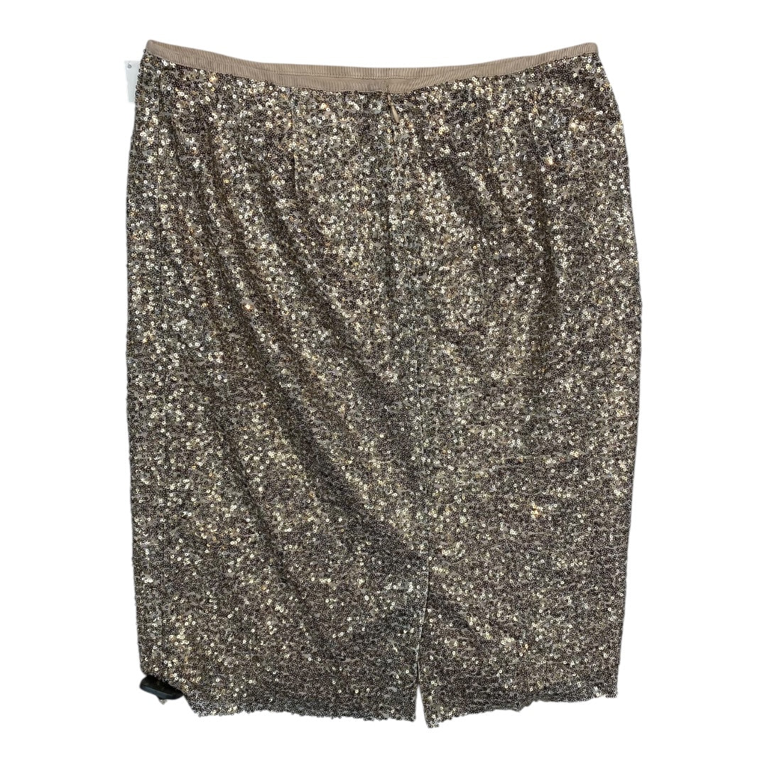 Skirt Midi By Chicos In Gold, Size:10