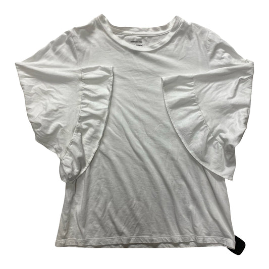 Top 3/4 Sleeve By Banana Republic In White, Size:S