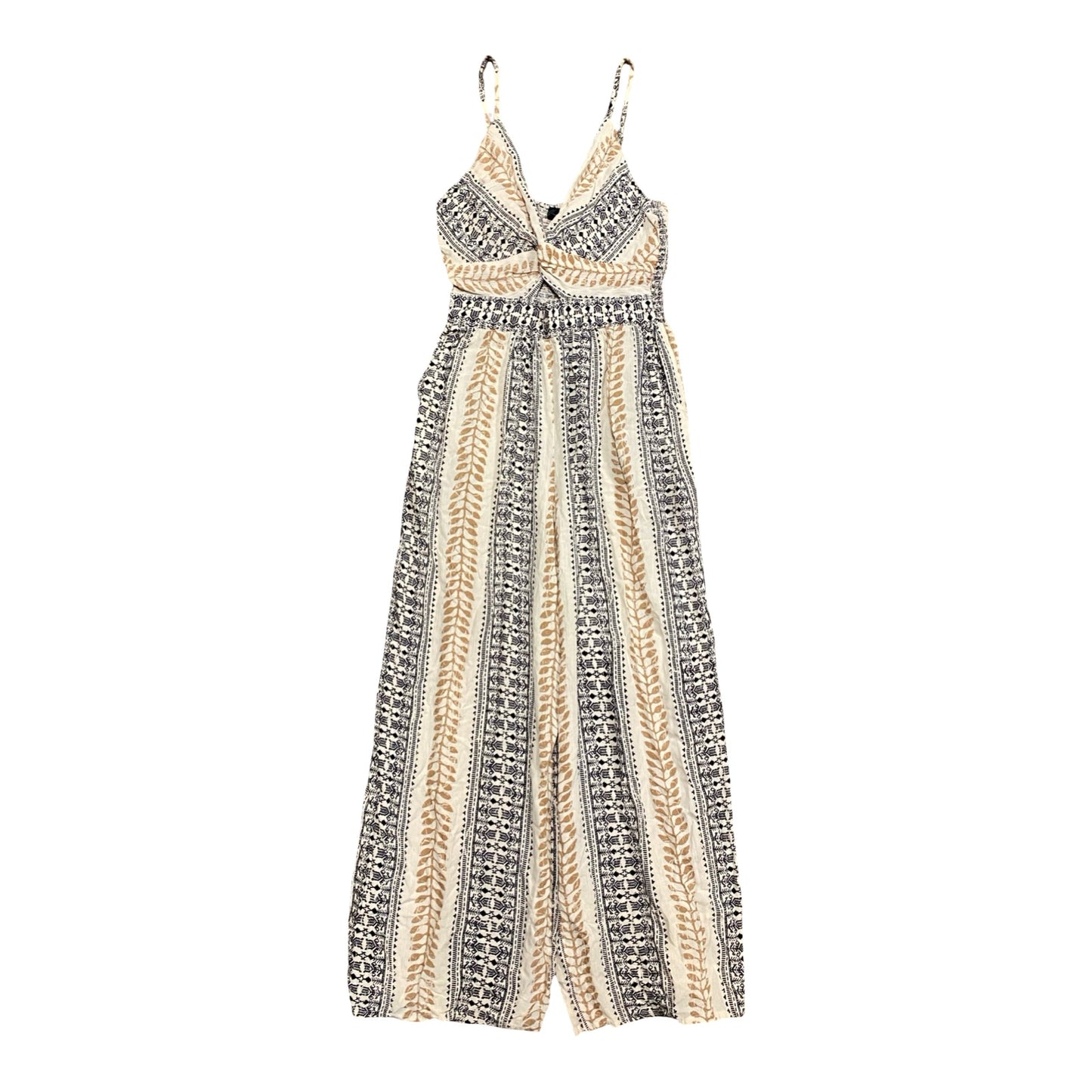 Jumpsuit By Angie In Black & Tan, Size:L