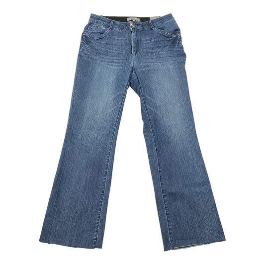 Jeans Straight By Wit & Wisdom In Blue Denim, Size:14