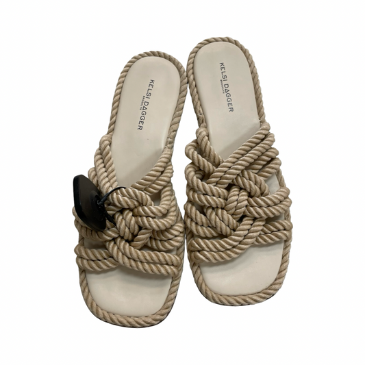 Sandals Flats By Kelsi Dagger In Tan, Size:9