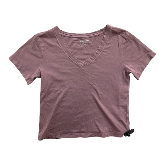 Athletic Top Ss By Athleta In Purple, Size:Xxs