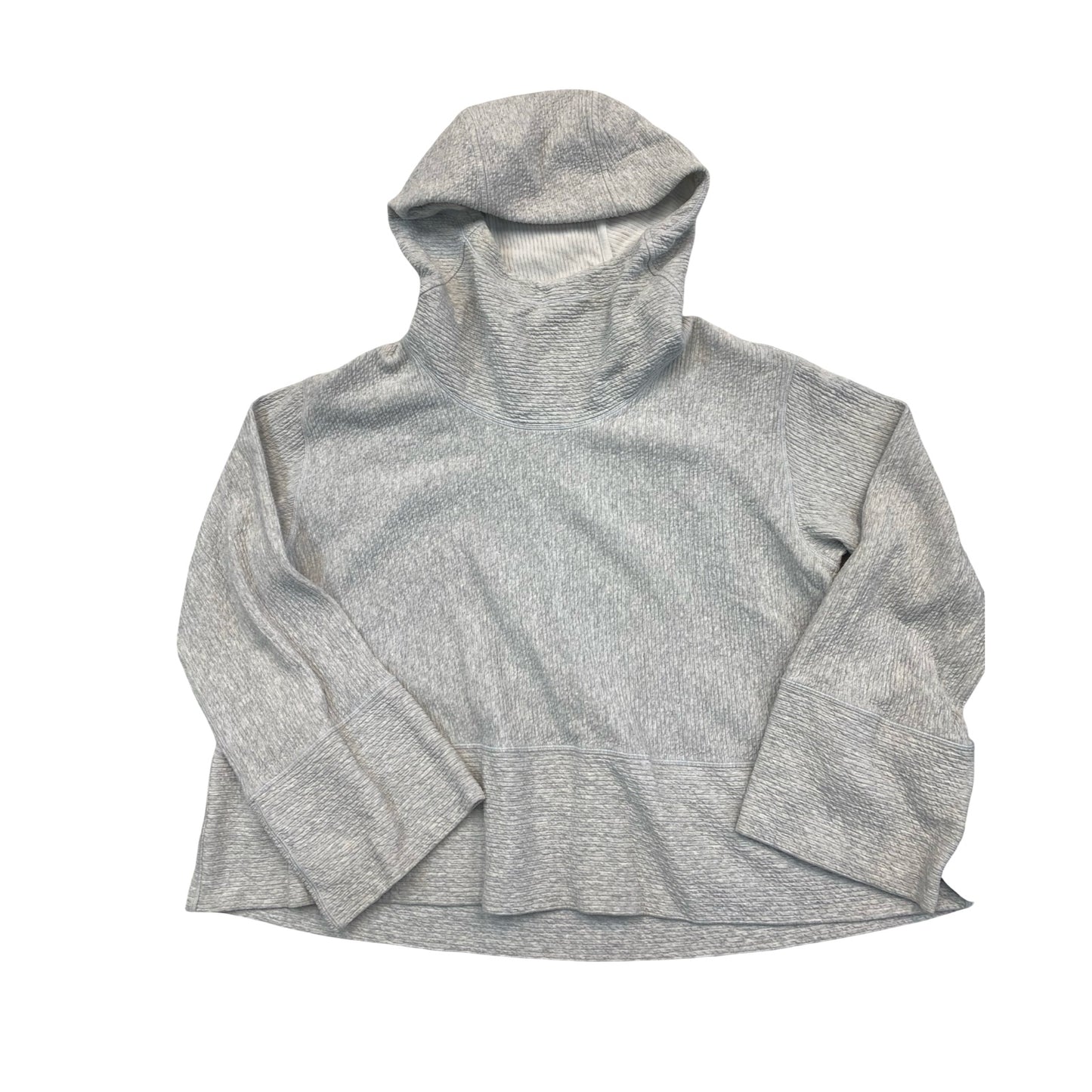Athletic Sweatshirt Hoodie By Lululemon In Grey, Size:1X