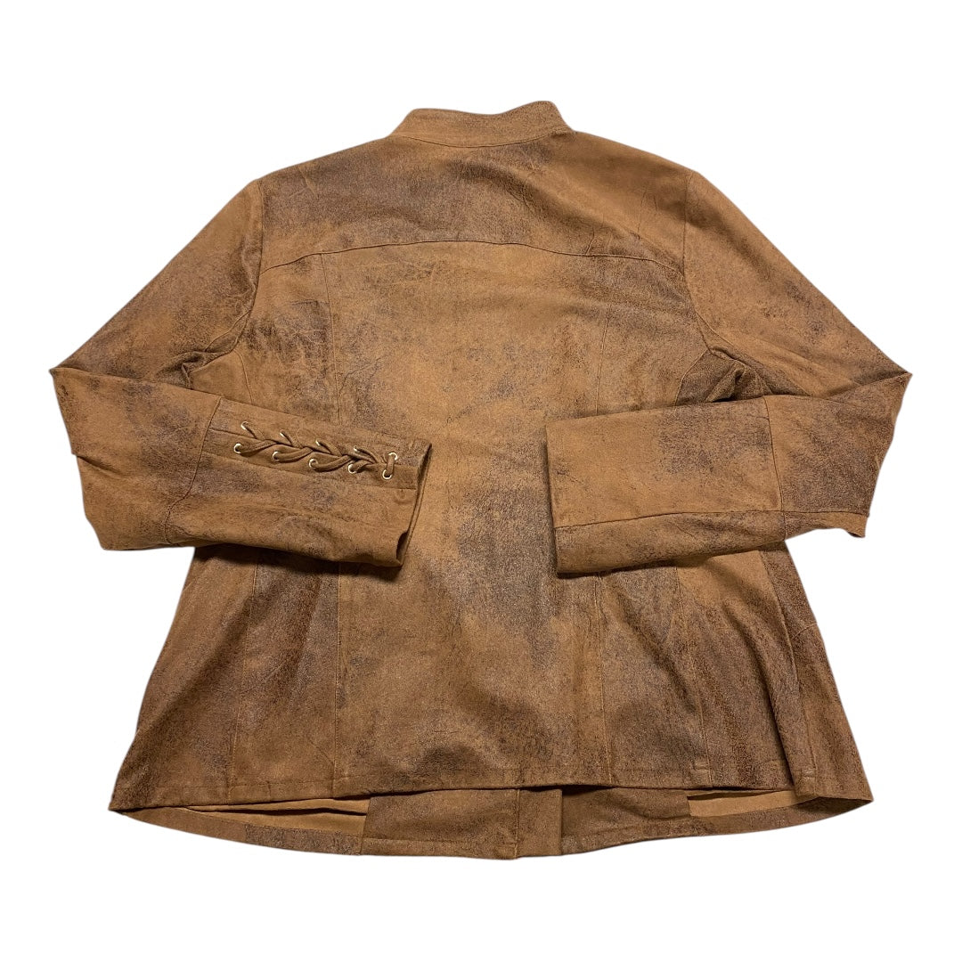 Blazer By Chicos In Brown, Size:8