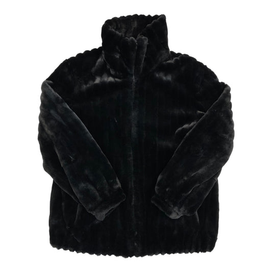 Coat Faux Fur & Sherpa By Gallery In Black, Size:L