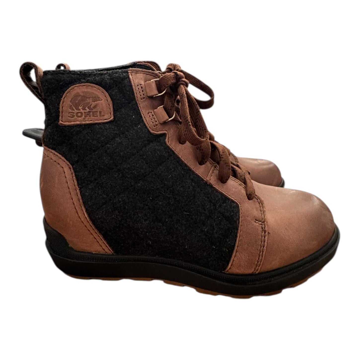 Boots Designer By Sorel In Brown & Grey, Size:7.5