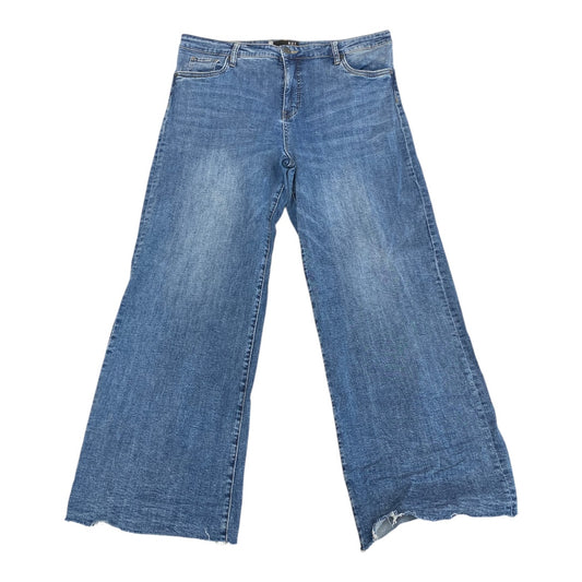 Jeans Straight By Kut In Blue Denim, Size:18