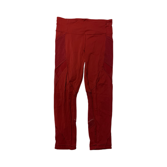 Athletic Capris By Lululemon In Red, Size:10