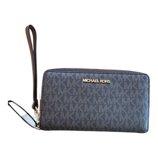 Wristlet Designer By Michael Kors In Brown, Size:Medium