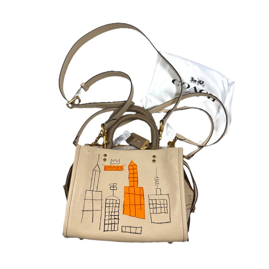 Handbag Designer By Coach In Orange & Tan, Size:Small