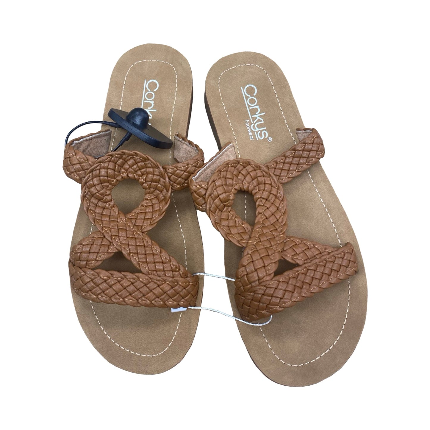 Sandals Flats By Corkys In Brown, Size:8