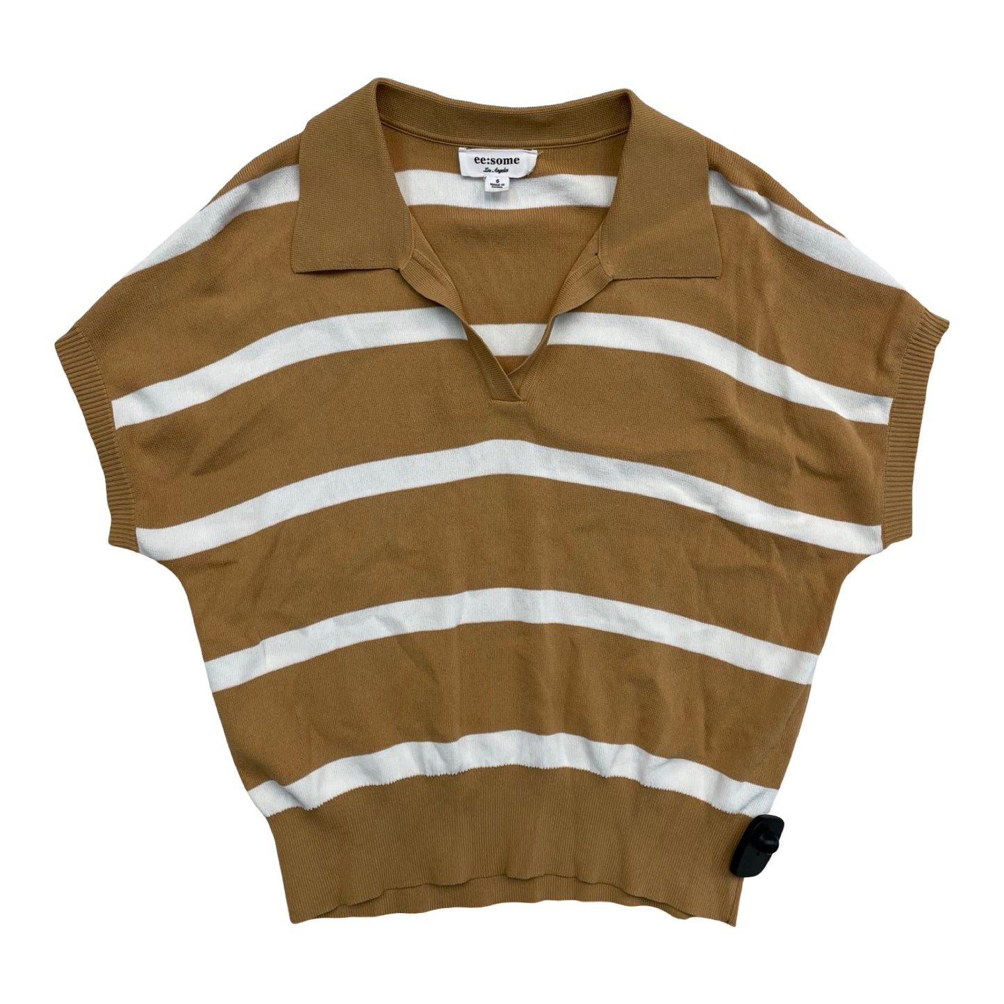 Top Ss By Ee Some In Tan & White, Size:S