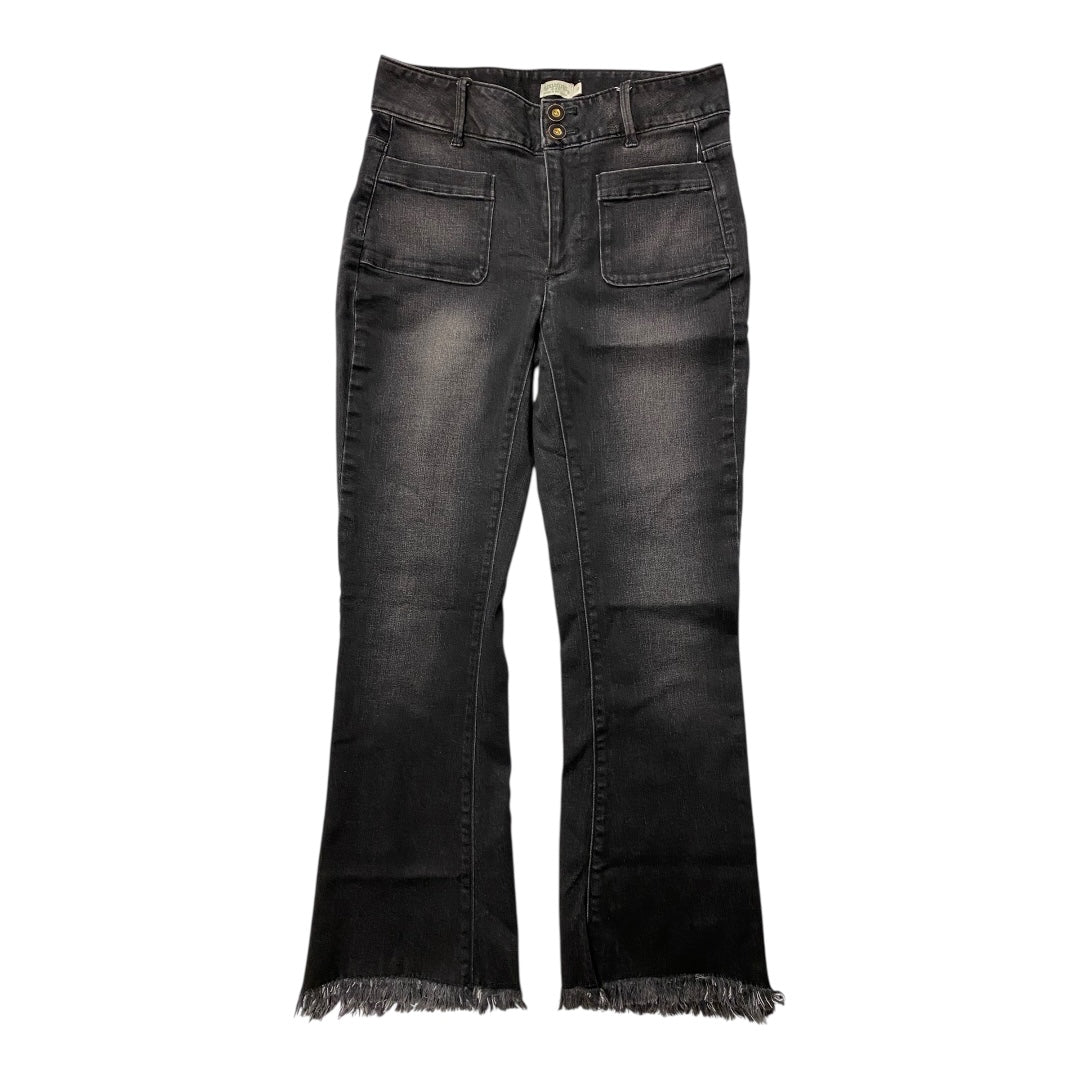 Jeans Flared By Spartina In Black Denim, Size:0