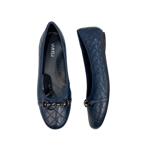 Shoes Flats By Vaneli In Navy, Size:8.5