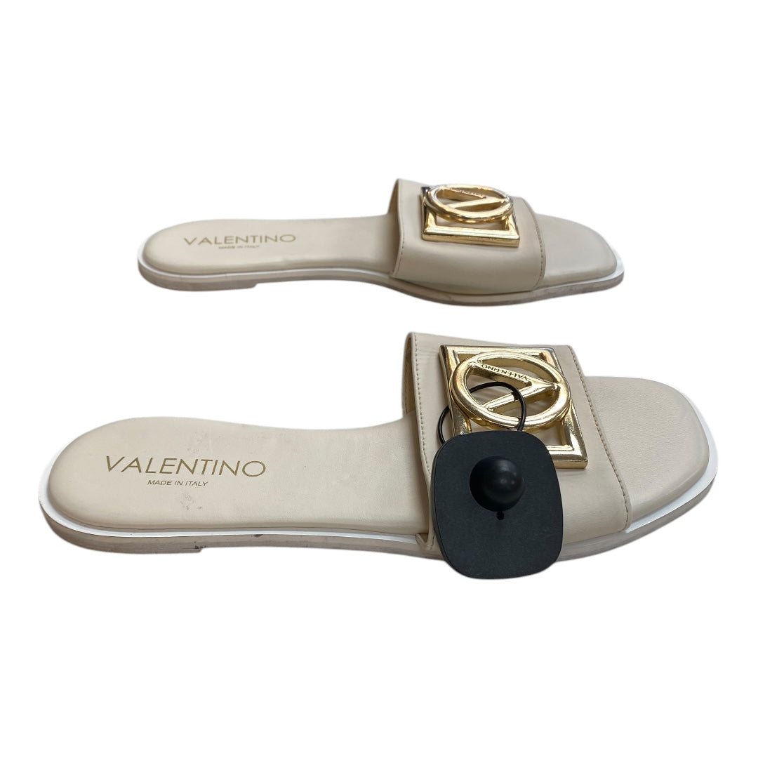 Sandals Designer By Valentino-Mario In Cream, Size:7