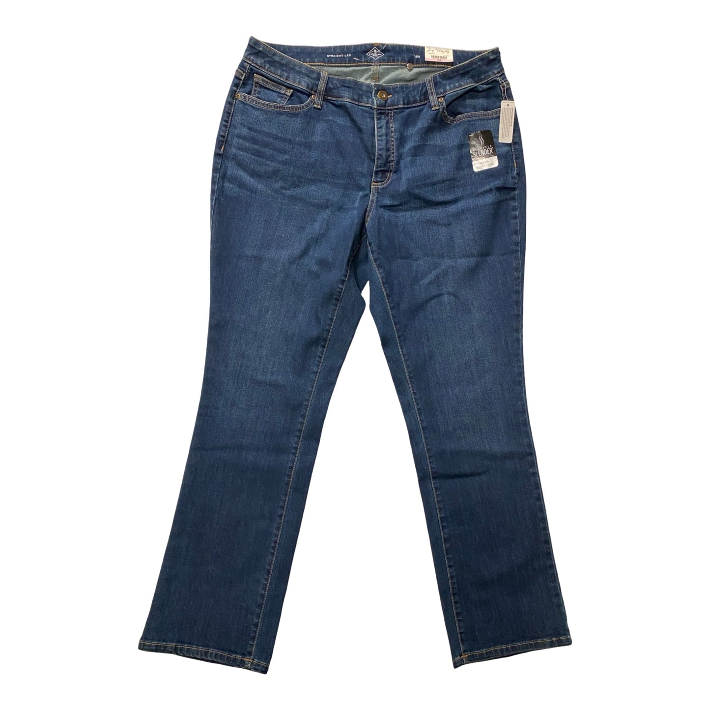 Jeans Straight By St Johns Bay In Blue Denim, Size:16