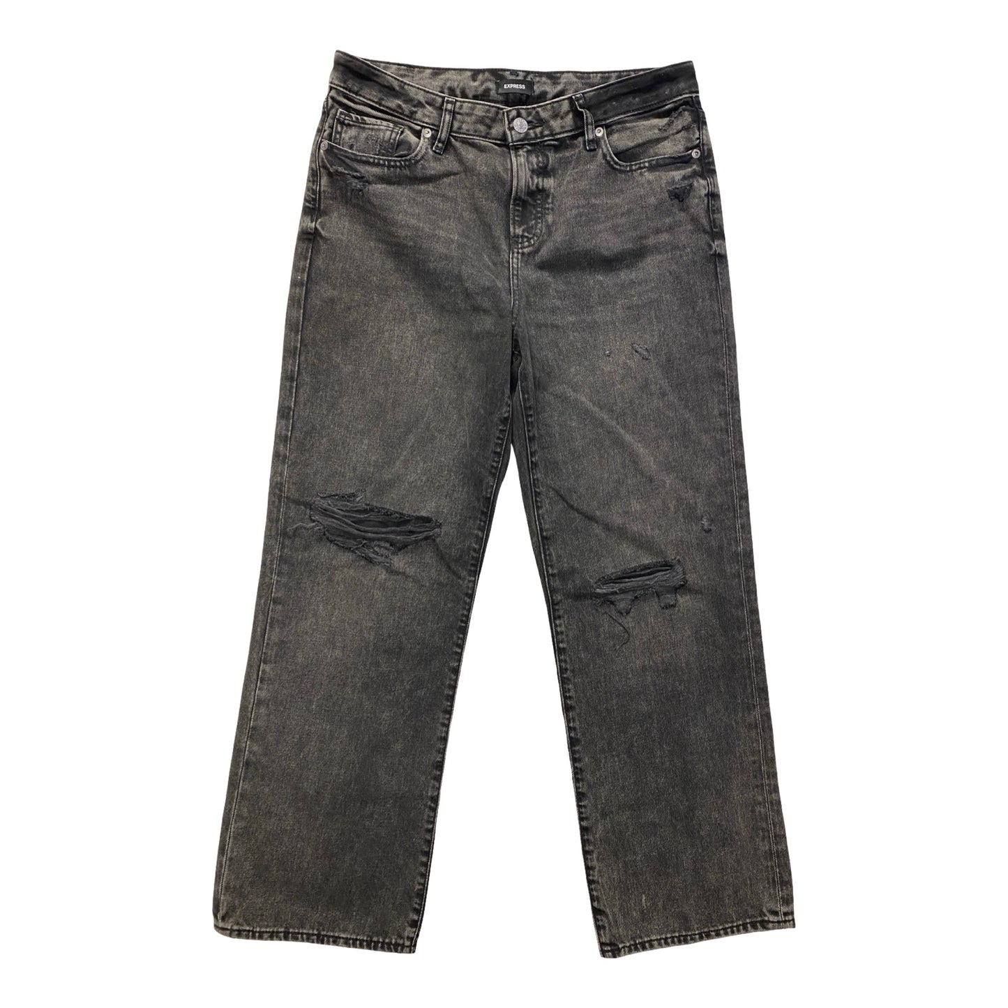 Jeans Straight By Express In Grey, Size:8L