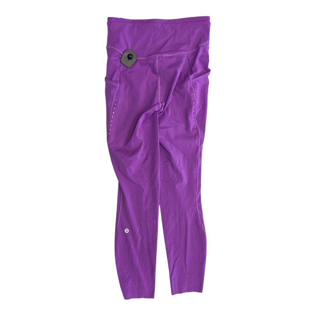 Athletic Leggings By Lululemon In Purple, Size:6