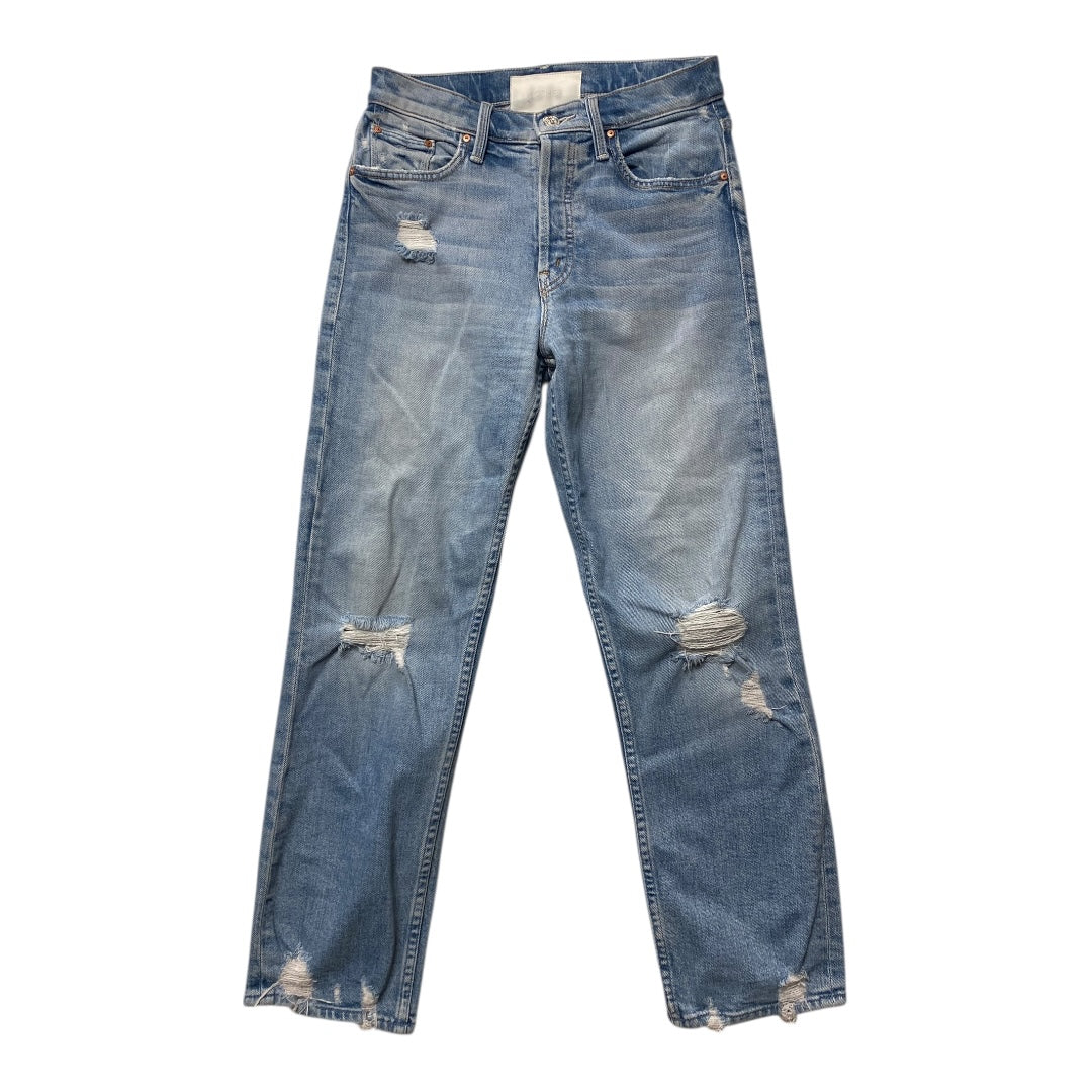Jeans Straight By Mother In Blue Denim, Size:0