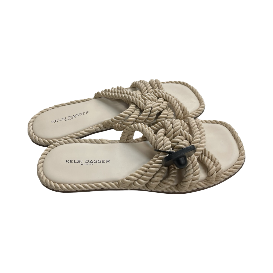 Sandals Flats By Kelsi Dagger In Tan, Size:9