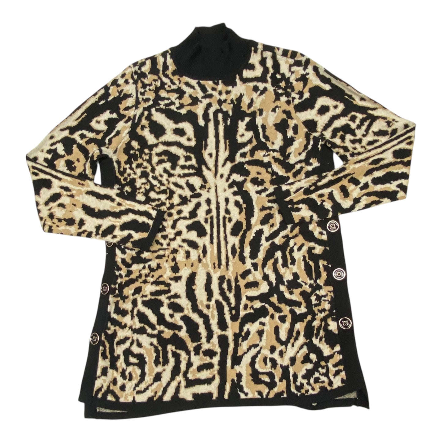 Sweater By Chicos In Animal Print, Size:M