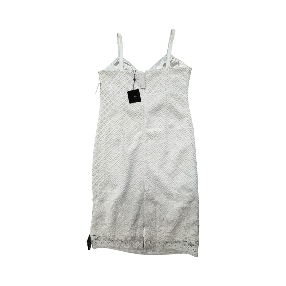 Dress Party Midi By White House Black Market In White, Size:10