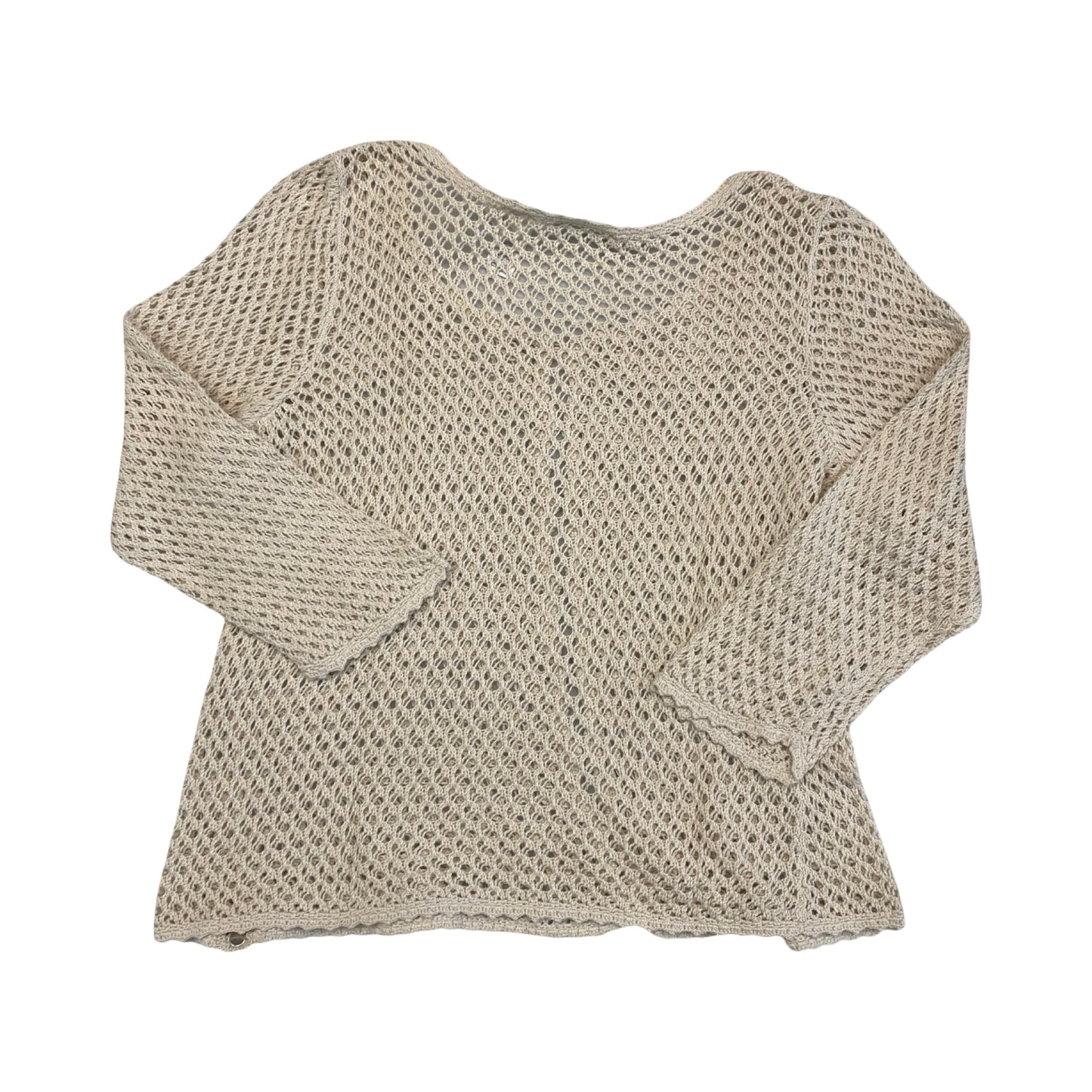 Sweater Cardigan By Villager By Liz Claiborne In Tortoise Shell Print, Size:Xl