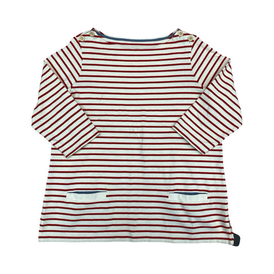 Top Ls By Lands End In Striped Pattern, Size:1X