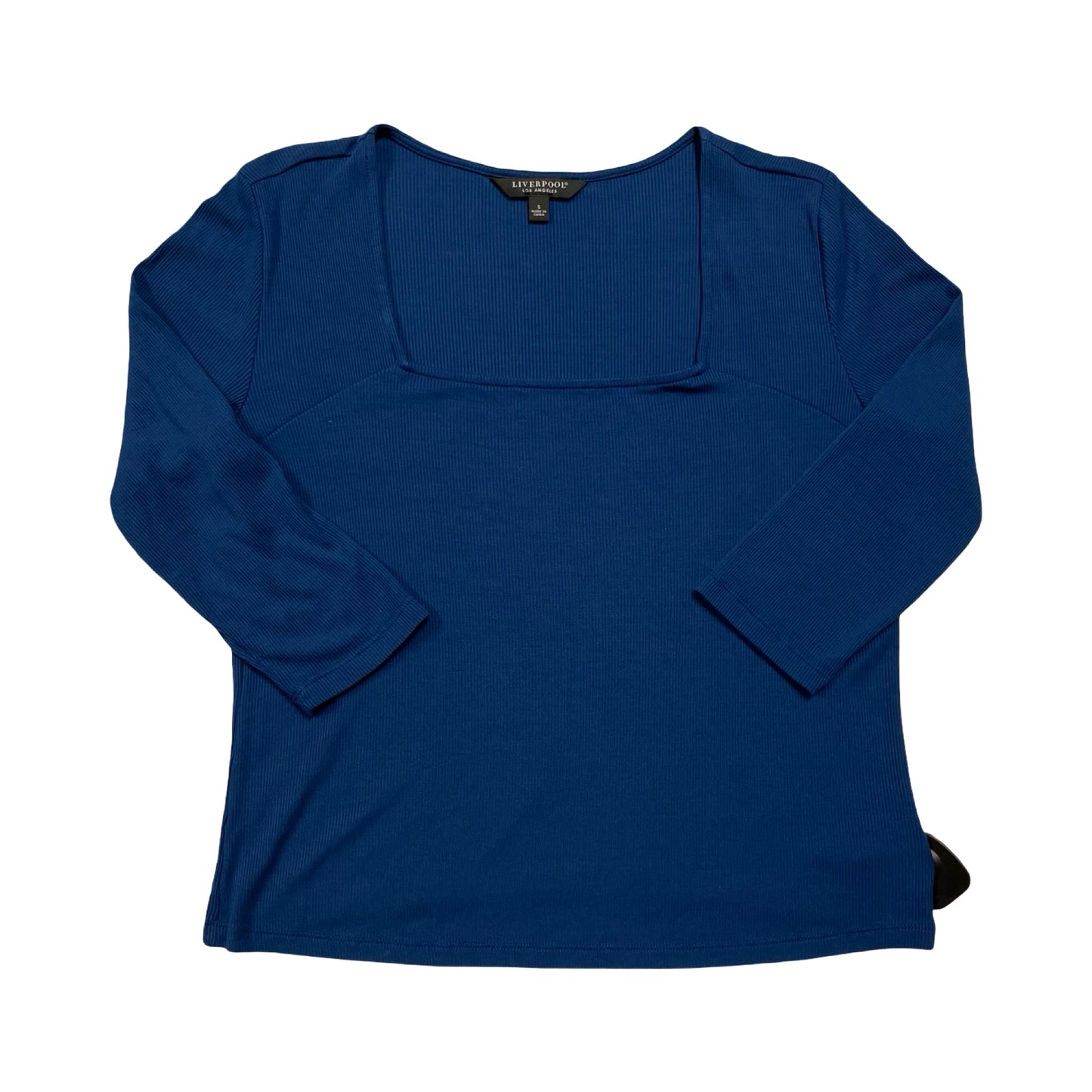 Top 3/4 Sleeve By Liverpool In Blue, Size:S
