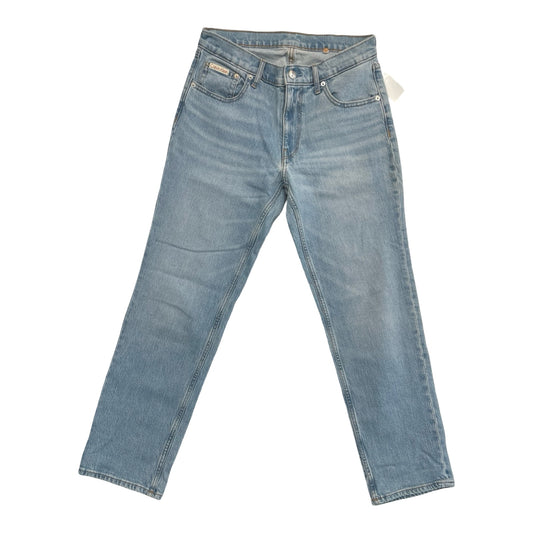 Jeans Wide Leg By Calvin Klein In Blue Denim, Size:6