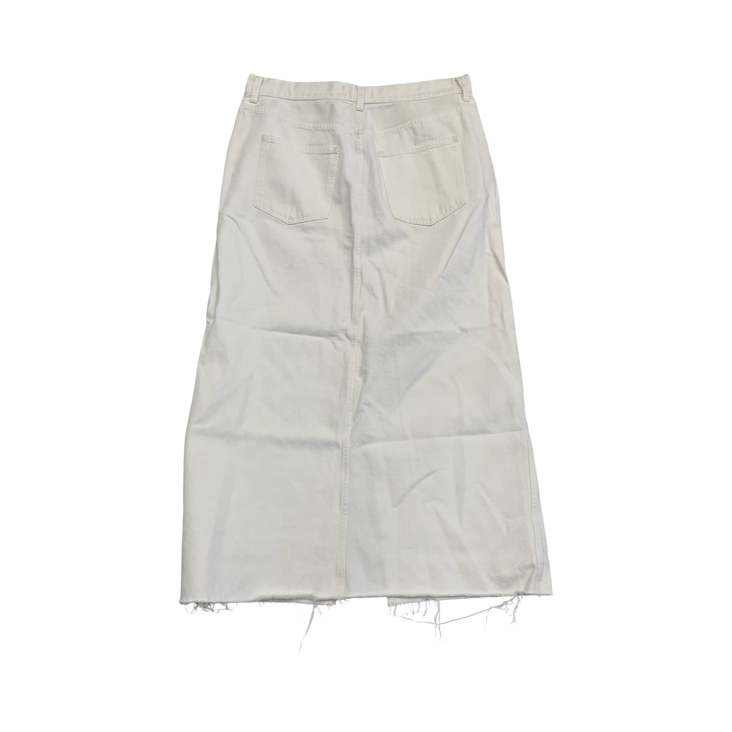 Skirt Maxi By Madewell In White Denim, Size:10