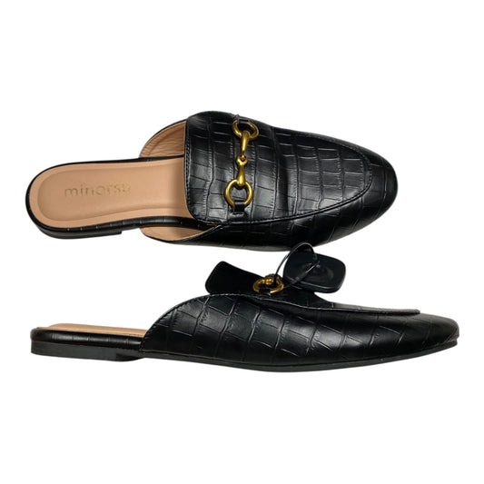 Shoes Flats By Cmc In Black & Gold, Size:8.5