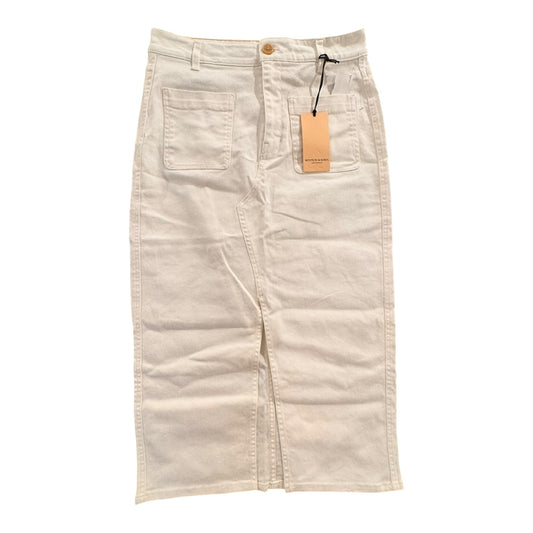 Skirt Maxi By Scotch & Soda In White Denim, Size:6