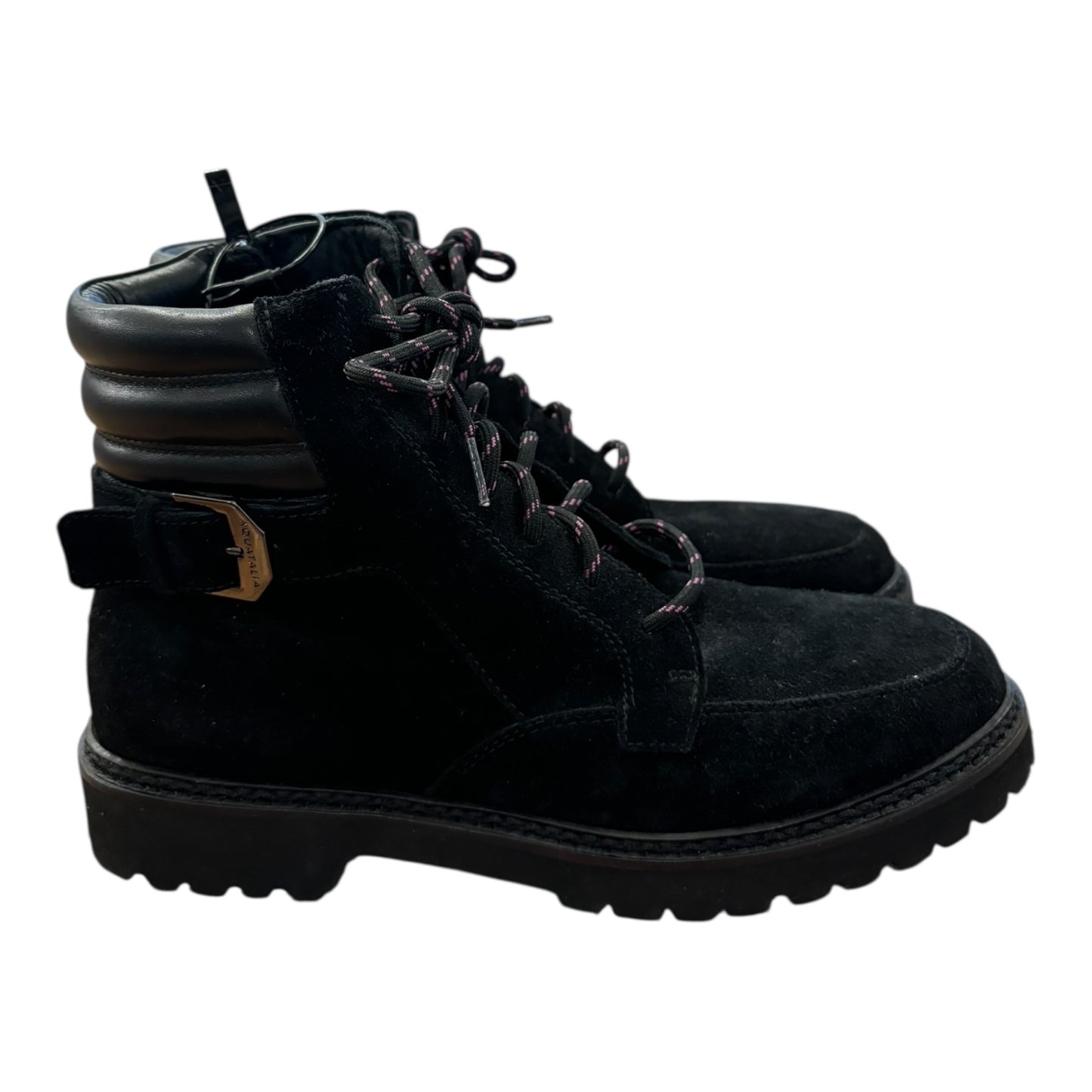 Boots Ankle Flats By Aquatalia In Black, Size:9.5