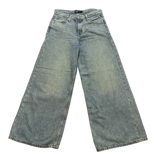Jeans Wide Leg By Gap In Blue Denim, Size:4
