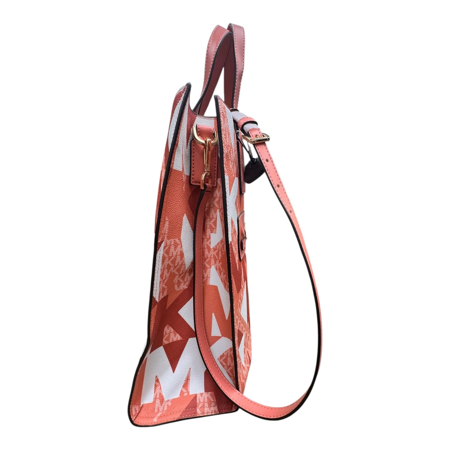 Handbag Designer By Michael Kors In Pink & White, Size:Large