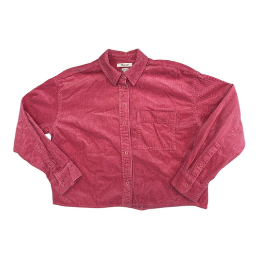 Jacket Shirt By Madewell In Pink, Size:Xs