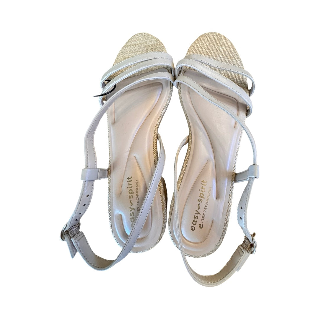 Sandals Heels Block By Easy Spirit In Tan, Size:8.5