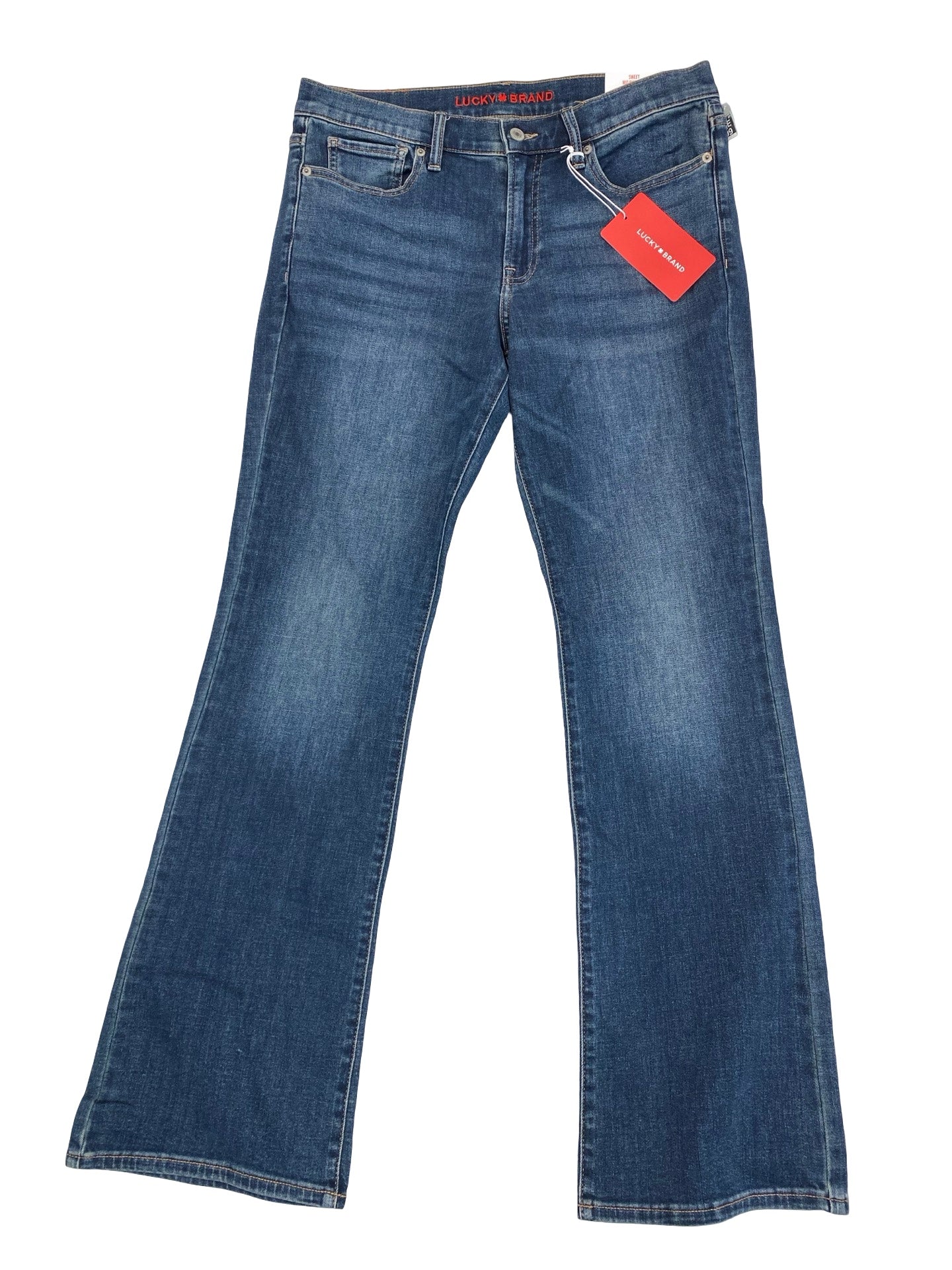 Jeans Flared By Lucky Brand In Blue Denim, Size:10