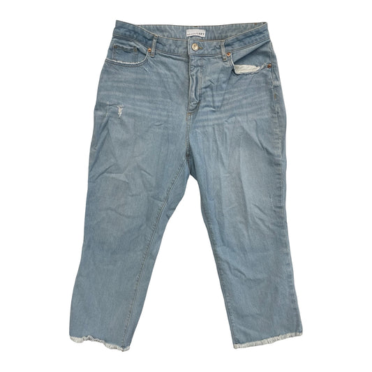 Jeans Cropped By Loft In Blue Denim, Size:12