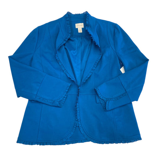 Blazer By Chicos In Blue, Size:L