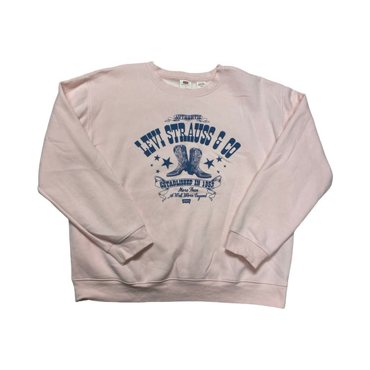 Sweatshirt Crewneck By Levis In Pink, Size:S