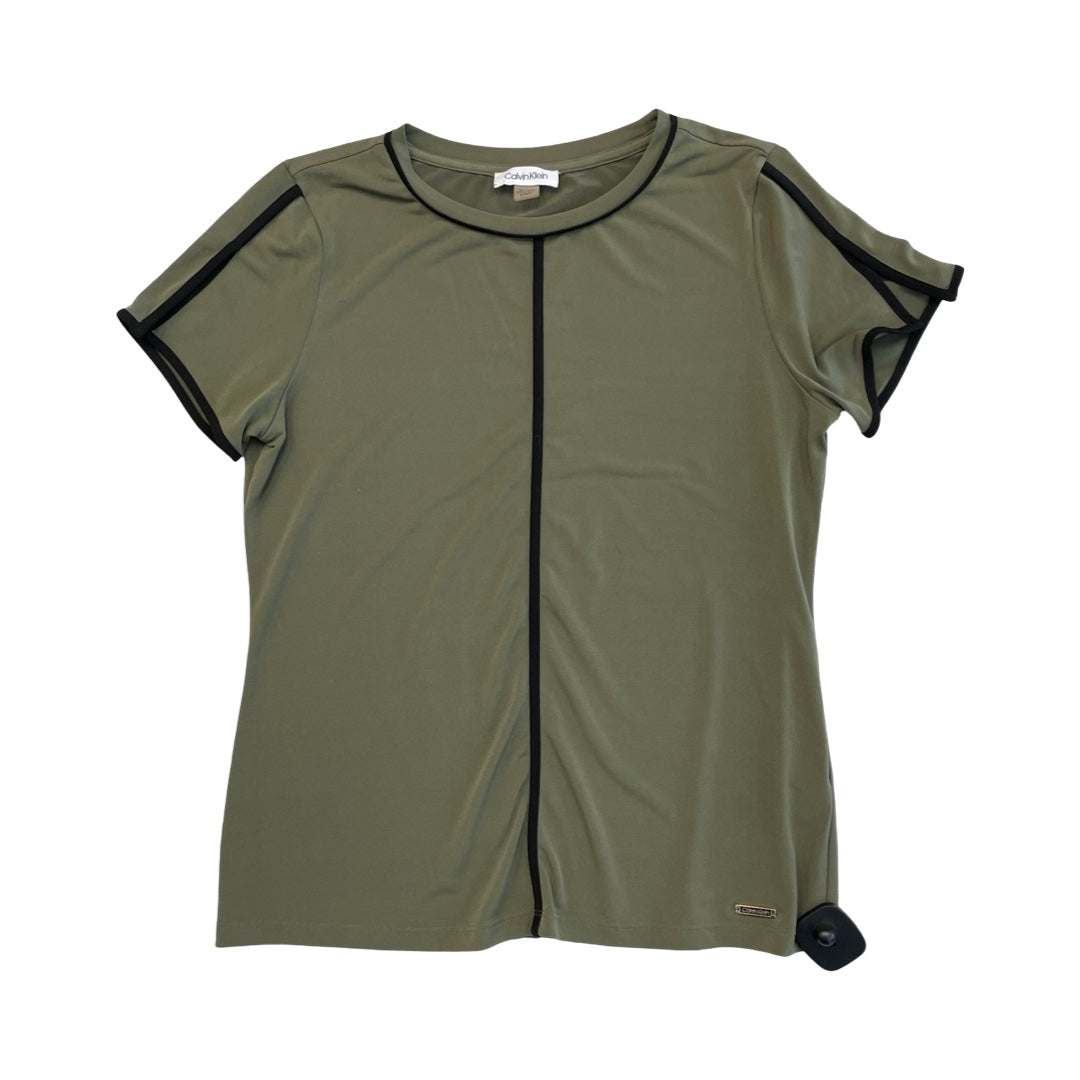 Top Ss By Calvin Klein In Green, Size:M