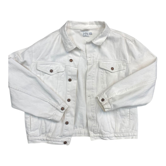 Jacket Denim By Cmc In White Denim, Size:6