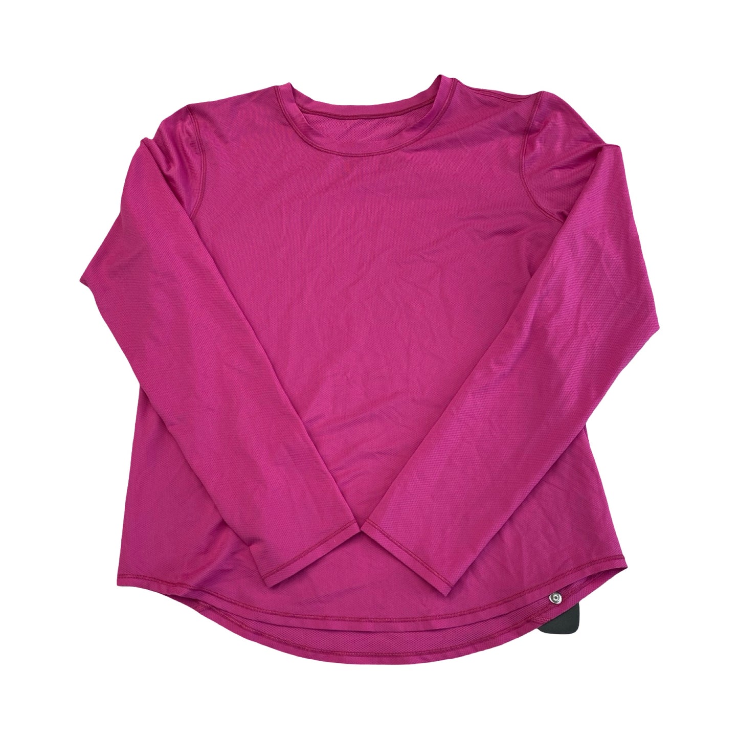 Athletic Top Ls Collar By Lululemon In Pink, Size:M